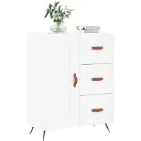 vidaXL Dressoir 69,5x34x90 cm bewerkt hout wit
