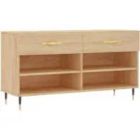 vidaXL Schoenenbank 102x35x55 cm bewerkt hout sonoma eikenkleurig