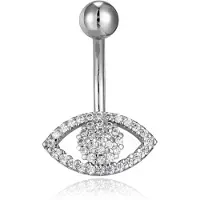 Cilla Jewels Cilla Navelpiercing van Titanium - Eye Zilver