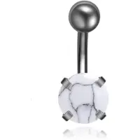 LGT JWLS Edelstaal Navelpiercing - Howliet & Gunmetal