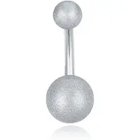 LGT JWLS Navelpiercing Matte afwerking - Zilver