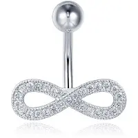 Cilla Jewels Navelpiercing van Titanium - Infinity Zilver