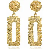 Cilla Jewels Cilla Chunky Rechthoekige Oorbellen - Goudkleurig