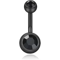 LGT JWLS Navelpiercing - All Black Zirkon