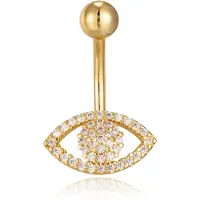 Cilla Jewels Cilla Navelpiercing van Edelstaal - Eye Goudkleurig