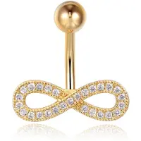 Cilla Jewels Navelpiercing van Titanium - Infinity Goudkleurig