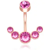 LGT JWLS Piercing in Anker vorm - Roze Kristal