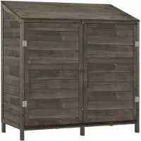 vidaXL Tuinschuur 102x52x112 cm massief vurenhout antracietkleurig