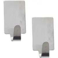 Excellent houseware Zelfklevende haakjes rvs keuken/badkamer/kleding/ophang - set 18x - Handdoekhaakjes