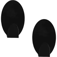 Excellent houseware Zelfklevende haakjes rvs keuken/badkamer/kleding/ophang - zwart - 12x - Handdoekhaakjes