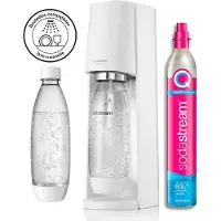 SodaStream TERRABILV - Witte TERRA-machine Pack 2 LV-flessen + 1 CQC-wisselcilinder