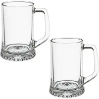 Secret De Gourmet Set van 8x stuks bierglazen/bierpullen transparant 320 ml - 9 x 12 cm - Bierglazen