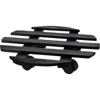 Progarden Plantentrolley - hout - donkergrijs - rond - D28 cm - 50 kilo - Planten onderzetter