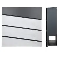 ML-Design Brievenbus Indy | metaal grijs 120x42x4 cm brievenbussen | NADUVI