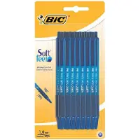 BIC Balpen Bic Soft Feel Clic Grip blauw medium blister Ã 15st