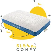 Sleep Comfy - Hoofdkussen - Traagschuim Galaxy Motion Medium 2.0 - Geschikt voor rug-, zij-en buikslapers 65x40x15 cm