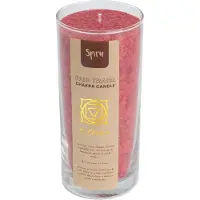 Zenvol Stearine Kaars in Glas - Fair Trade Wortel Chakra (1e) -Rood - 60 Branduren