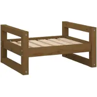 vidaXL Hondenmand 55,5x45,5x28 cm massief grenenhout honingbruin