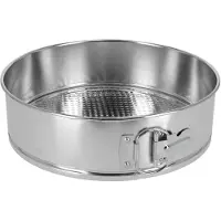 Gerimport Gerim Taarten bakken bakvorm/spring vorm Kitchen Pro - metaal - anti-aanbak laag - zilver - 24 x 7 cm - Bakringen