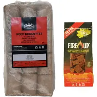 Esschert Design Houtbriketten - 10 kilo - kachel/openhaard - incl 72x aanmaakblokjes - Briketten