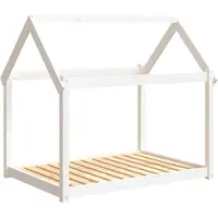 vidaXL Hondenbed, wit, 111x80x100 cm, massief grenenhout