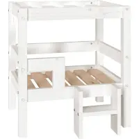 vidaXL Hondenmand 55,5x53,5x60 cm massief grenenhout wit