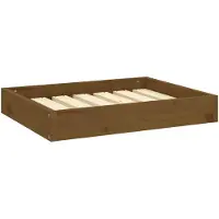 vidaXL Hondenmand 61,5x49x9 cm massief grenenhout honingbruin
