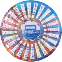 Artist & Co Acrylverf Schilderspaletb - 25 Kleuren - op waterbasis - Multikleur