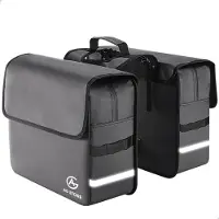 AG Fietstas -dubbele fietstas - fietstassen - Zwart - waterdicht - 37 Liter - elektrische fiets - Reflectoren