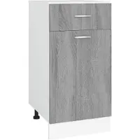 vidaXL Onderkast met lade Lyon 40x46x81,5 cm bewerkt hout grijs sonoma