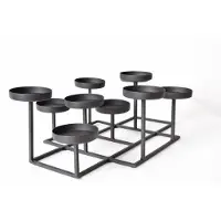 Jax Design Kandelaar Shine | Jax Design metaal zwart 47x15x32 cm kandelaars | NADUVI