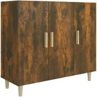 vidaXL Dressoir 90x34x80 cm bewerkt hout gerookt eikenkleurig