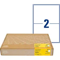 Avery-Zweckform 8018-300 Adresetiketten 199.6 x 143 mm Papier Wit 600 stuk(s) Permanent hechtend Inkjet, Laser (zwart/wit), Laser (kleur), Kopiëren