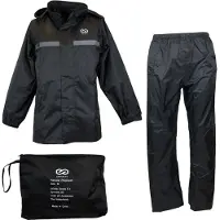 Infinity Goods Regenpak - Dames & Heren - Maat S - Waterdicht & Ademend - Reflecterend - Zwart
