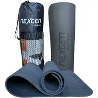 NEXGEN TPE Yogamat l Fitnessmat l Zwart l 180 x 61 x 0,8 cm | Incl Draagtas