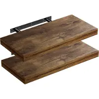 Casaria Wandplank – 2 St. 50 cm 15kg Belastbaar – Donker Eiken