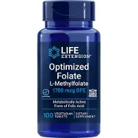 Life Extension - Geoptimaliseerd Foliumzuur, 1700 mcg - 100 vegetarische tabletten