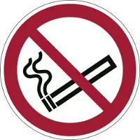 Durable Duurzaam bord, rond, voor binnengebruik, motief "Verboden te roken", EN ISO 7010, zelfklevend, wit-rood, 1 stuk