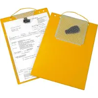 Eichner Turbo besteltas, met klittenbandsluiting, sleutelvak en uitbreidingsvouw, voor A4-documenten, geel, 10 stuks