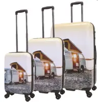 Volkswagen Kofferset 3 Delig - Reiskoffer Set - Harde Kofferset - Trolleyset - Camper Bus- Camper Bus