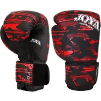 Joya Camo V2 Kickbokshandschoenen PU - Zwart/Rood (Beschikbaar in verschillende maten)