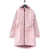 Ducksday - regenparka voor dames -halflang - reflectoren - regenjas - waterdicht - ademend - Roze - maat Small