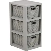 BranQ - Ladesysteem / Kast met 3 (7L) manden - Grijs