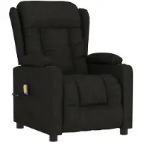 vidaXL Massagestoel stof zwart