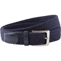 Houtkamp Gevlochten Riem - Elastische Comfort Stretch Belt - Unisex - Blauw - Lengte totaal 120 cm / Riemmaat 105