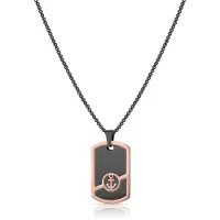 Daniel Klein DKJ.4.4028-4 - Ketting - Mannen - Heren - Staal - Hanger - Zwart - Rosékleurig