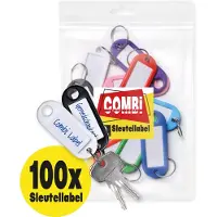 Combi-Label Sleutellabel – Sleutellabels - Sleutelhanger - Sleutelhangers - Naamlabel - 100x