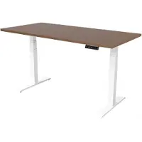 Sedero Elektrisch verstelbaar bureau - 140x80 cm - Dual motor - Wit / Donker eiken
