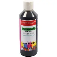 Discountershop Plakkaat- plakkaatverf - Plakkaat verf Basic waterbasis 250 ML - Plakkaatverf kinderen - plakkaatverf uitwasbaar Zwart - plakkaatverf op hout