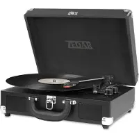 Zedar Platenspeler Bluetooth - Retro - Koffer - Met ingebouwde speaker - Zwart van